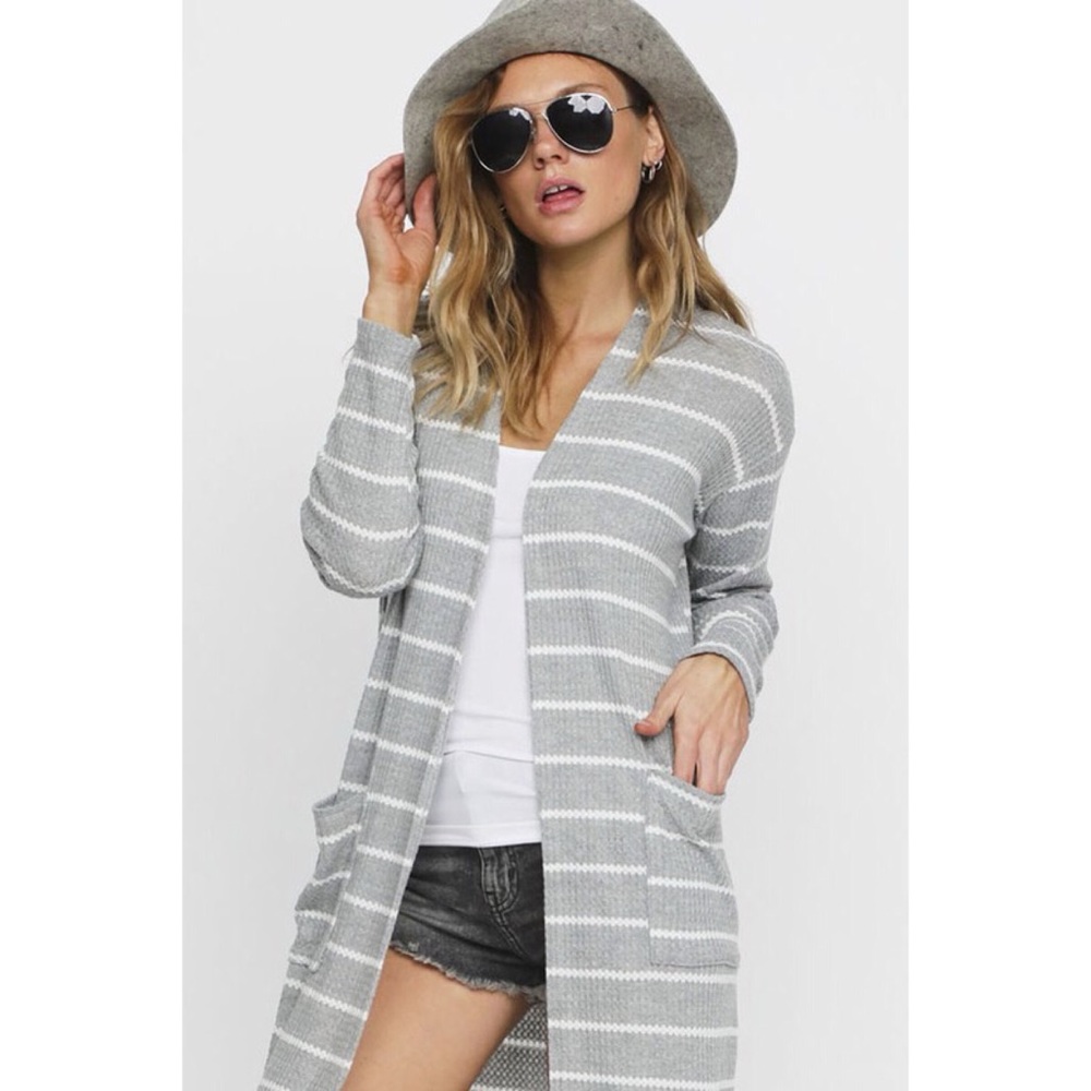 Striped Thermal Cardigan - Picture 5 of 5